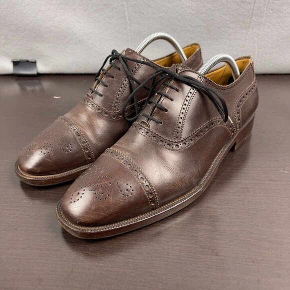 Vergelio Milano Brown BrogueDress Shoes Size 8